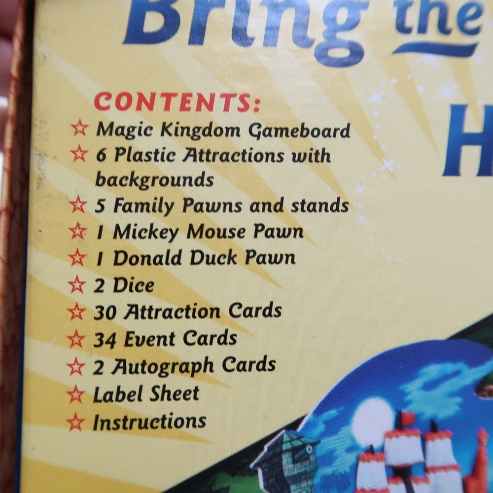 Disney Magic Kingdom Board Game Parker Brothers 2004 Complete Family Mickey